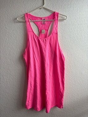 NWT Y2K PINK Victoria’s Secret Hot Pink Racerback Tank Top Medium